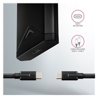 AXAGON EEM2-UB2, USB-C 10 Gbps - M.2 NVMe SSD ARROW box, czarny