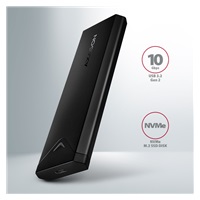 AXAGON EEM2-UB2, USB-C 10 Gbps - M.2 NVMe SSD ARROW box, czarny