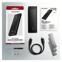 AXAGON EEM2-UB2, USB-C 10 Gbps - M.2 NVMe SSD ARROW box, czarny