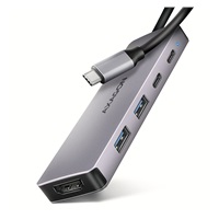 AXAGON HMC-5H60, USB 5Gbps hub, porty 2x USB-A, 1x USB-C, HDMI 4k/60, PD 100W, kabel USB-C 15cm