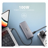 AXAGON HMC-6G2L, USB 10Gb/s hub, 2x USB-A, 1x USB-C, HDMI 4k/60, RJ-45, PD 100W, kabel USB-C 15cm