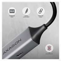 AXAGON ADE-TXPD, USB-C 3.2 Gen 1 - karta sieciowa Gigabit Ethernet, Asix AX88179, PD 100W, instalacja automatyczna