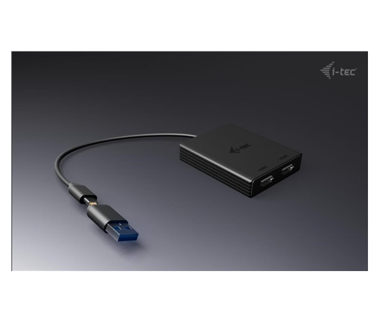 i-tec USB-A/USB-C Dual 4K HDMI Video Adapter