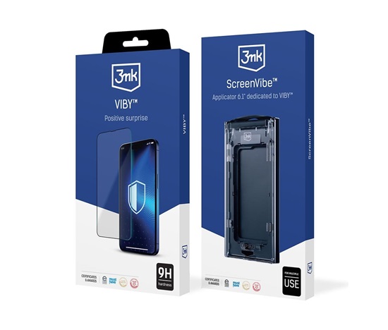 3mk VibyGlass pro Apple iPhone 15, 5 ks s aplikátorem