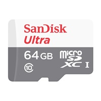 SanDisk MicroSDXC karta 64GB Ultra (R:100/W:100 MB/s, UHS-I, C10) + adaptér