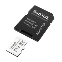 SanDisk MicroSDXC karta 512GB High Endurance (R:100/W:40 MB/s, C10, U3, V30) + adaptér