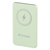 VERBATIM Powerbanka Charge 'n' Go, Magnetická, 5000 mAh, USB-C, Zelená