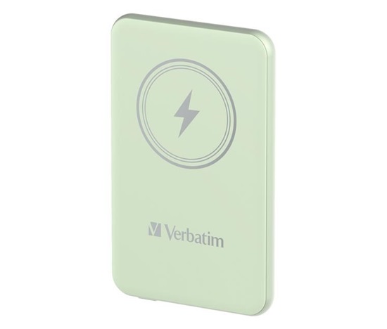 VERBATIM Powerbanka Charge 'n' Go, Magnetická, 5000 mAh, USB-C, Zelená