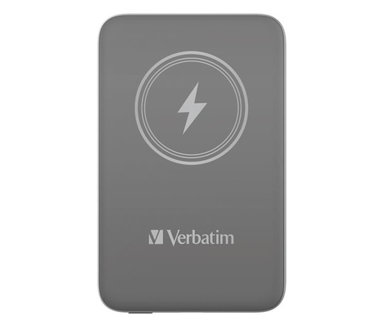 VERBATIM Powerbanka Charge 'n' Go, Magnetická, 10000 mAh, USB-C, Šedá