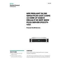HPE PL DL380g10 Plus 4310 (2.1/12C) 32G MR416i-p/4Gssb 8SFFBCU3 1x800Wtit L9 o2x10GSFP+ P55279-421 RENEW