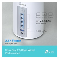 TP-Link Deco BE65(1-pack) WiFi7 Mesh(BE9300,2,4GHz/5GHz/6GHz,4x2,5GbELAN/WAN, 1xUSB3.0)