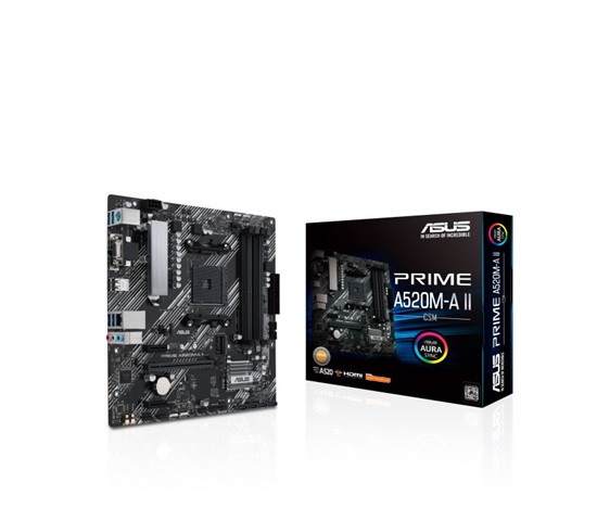 BAZAR - ASUS MB Sc AM4 PRIME A520M-A II CSM, AMD A520, 4xDDR4, 1xDP, 1xHDMI, 1xVGA, mATX - Po opravě (Bez příslušenství)