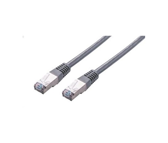 C-TECH kabel patchcord Cat5e, FTP, šedý, 1m