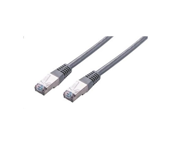C-TECH kabel patchcord Cat5e, FTP, šedý, 10m