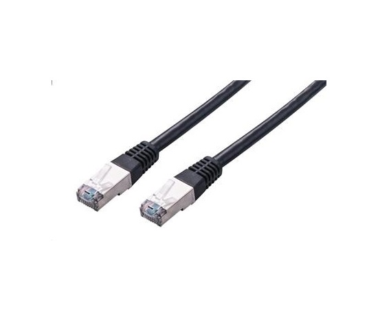 C-TECH kabel patchcord Cat5e, FTP, černý, 0,25m