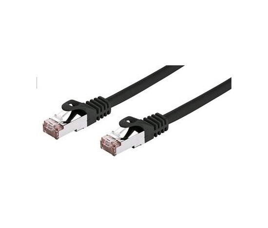 C-TECH kabel patchcord Cat6, FTP, černý, 1m
