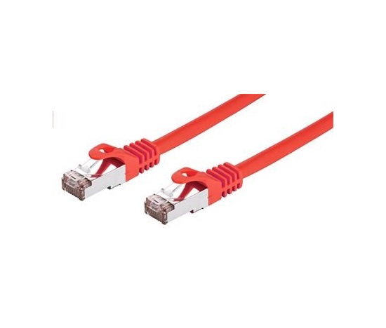 C-TECH kabel patchcord Cat6, FTP, červený, 0,5m