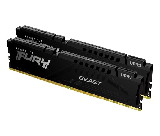 KINGSTON DIMM DDR5 64GB (Kit of 2) 6000MT/s CL30 ECC FURY Beast XMP Černá