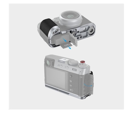 SmallRig 4555 L-shape grip for FUJIFILM X100VI / X100V stříbrný