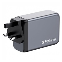 VERBATIM GaN Nabíječka do sítě GNC-200, 200W, 3x USB-C, 1x USB