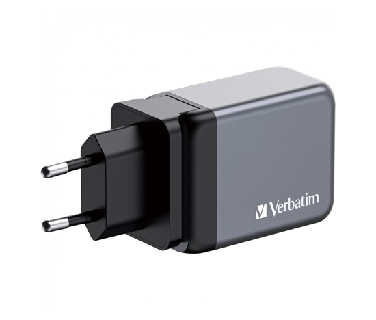 VERBATIM GaN Nabíječka do sítě GNC-65, 65W, 2x USB-C, 1x USB