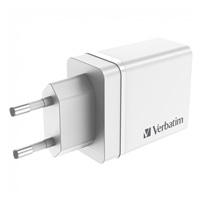 VERBATIM Univerzální adaptér nabíječka CHR-30EU2, 30W, 1x USB-C, 3x USB bílá