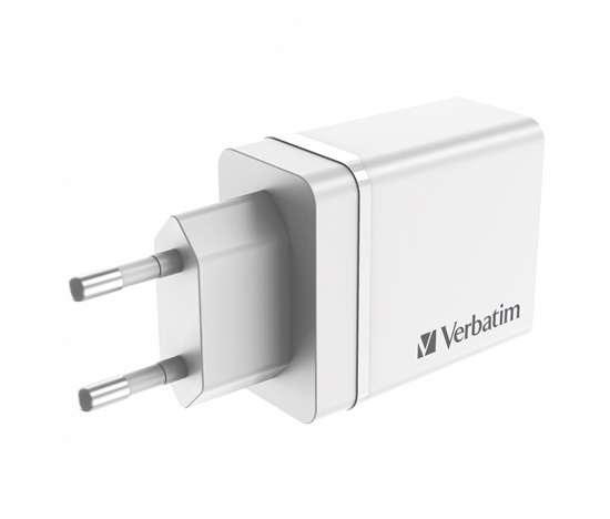 VERBATIM Univerzální adaptér CHR-30EU2, 30W, 1x USB-C, 3x USB bílá