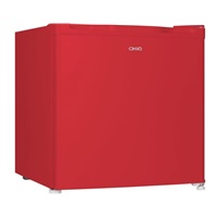 CHiQ CSD46D4RE minibar, 46 litrů, 2 přihrádky, 0 °C až +10 °C, 39 dB, červený