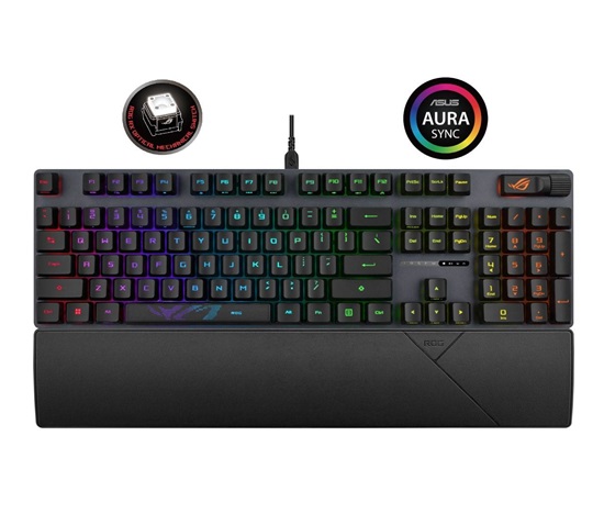 ASUS klávesnice ROG STRIX SCOPE II, mechanická, drátová, ROG RX RED / PBT, US