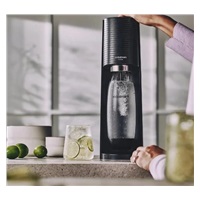 BAZAR - SodaStream Terra Black výrobník sody, mechanický, 2x 1l láhev SodaStream Fuse, bombička s CO2, černý - poš. obal