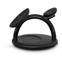 CONNECT IT Bezdrátová nabíječka 3v1 MultiCharge MagSafe pro IPhone, Apple Watch a AirPods, 15 W, Černá