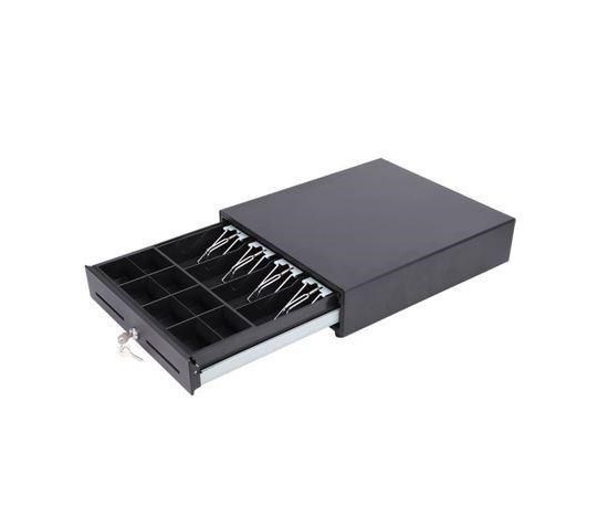 POŠKOZENÝ OBAL - Capture High quality cash drawers - 410mm Black, vč. kabelu RJ12