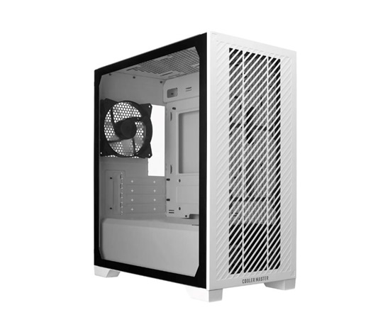 Cooler Master case Elite 301 Lite, mATX, Průhledná bočnice, 1x 120mm Fan, Bílá