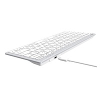 A4tech Klávesnice FX51, kancelářská klávesnice, membránová, bezdrátová, CZ/SK, Bílá
