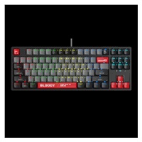 A4tech Bloody Klávesnice S87, herní klávesnice, mechanická, drátová, Red Switch, CZ/SK, Černá