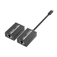 PremiumCord USB-C na HDMI extender přes patch kabel Cat5e/6/6a 4K@60Hz na 60m