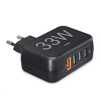 Hama rychlá síťová USB nabíječka 4x USB (1x QC), 33 W