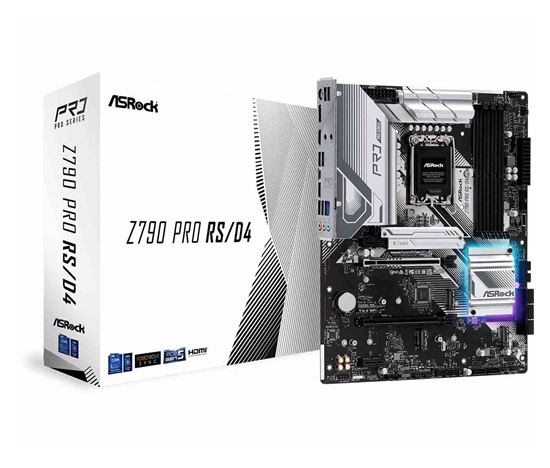 BAZAR - ASRock MB Sc LGA1700 Z790 PRO RS/D4, Intel Z790, 4xDDR4, 1xDP, 1xHDMI - Po opravě (Náhradní krabice)