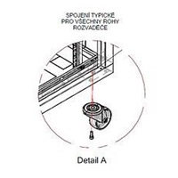 Solarix Kolečka otočná pod stojanový rozvaděč, nosnost 600 kg, set 4 kusů, KOL-HD600