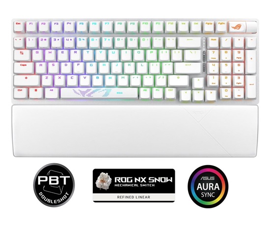 ASUS klávesnice ROG STRIX SCOPE II 96 WL WHITE/NXSW/US/PBT