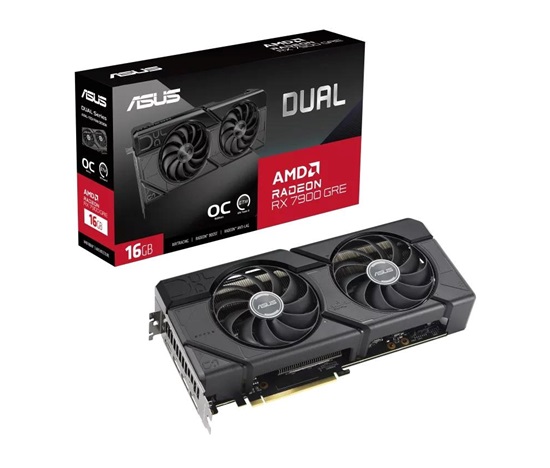 ASUS VGA AMD Radeon RX 7900 GRE DUAL OC 16G, 16G GDDR6, 3xDP, 1xHDMI