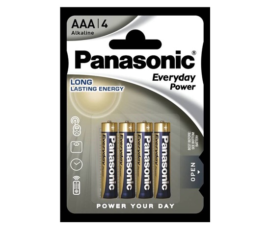 Panasonic Alkalická baterie LR03EPS/4BP Everyday Power (Blistr 4 ks)