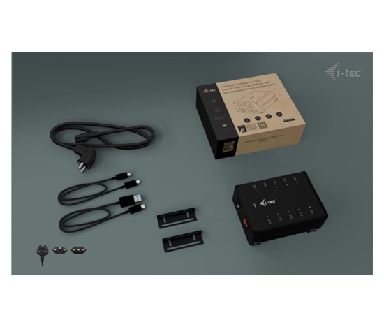 i-tec USB-C/USB-A Metal Charging + data HUB, 15W per port, 10x USB-C