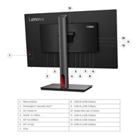 LENOVO LCD P25i-30 - 24.5",IPS,matný,16:9,1920x1080,250cd,4ms/6ms,1300:1,USB,HDMI,,DP,VGA,VESA,Pivot