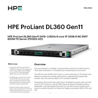 HPE PL DL360g11 5415+ (2.9G/8C) 1x32G (P43328) VROC 8SFF 1x800W 2x10Gb-T P51932-421 RENEW