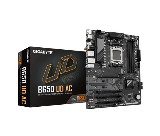 GIGABYTE MB Sc AM5 B650 UD AC, AMD B650, 4xDDR5, 1xDP, 1xHDMI, WI-FI