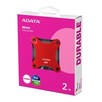 ADATA Externí SSD 2TB SD620, USB Micro-B, USB 3.2 Gen 2, R:520/W:460MB/s, červená
