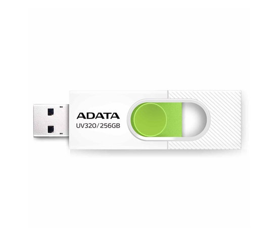 ADATA Flash Disk 256GB UV320, USB 3.2, bílo-zelená