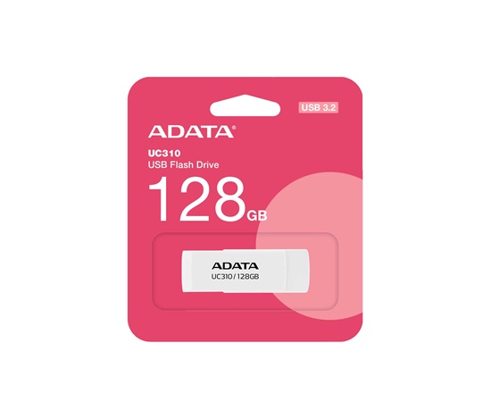 ADATA Flash Disk 128GB UC310, USB 3.2, bílá