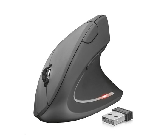 BAZAR - TRUST Myš Verto wireless ergonomic mouse USB, black (černá) - Poškozený obal (Komplet)